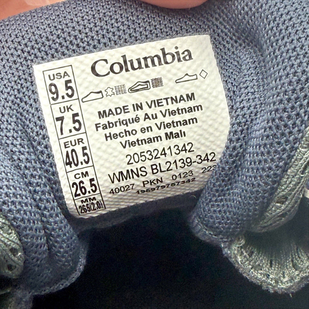 Columbia Womens Granite Trail Hiking Shoes Size 9.5 Blue Grey Waterproof NIB