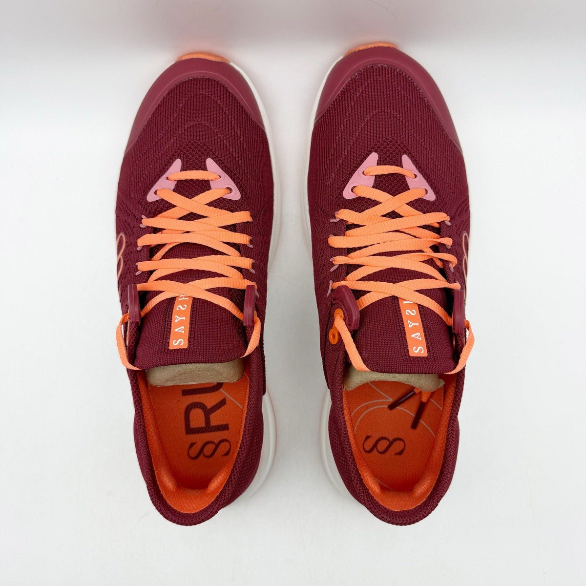 Saysh Womens The Felix Runner Athletic Shoes Size 9.5 Red Orange NIB