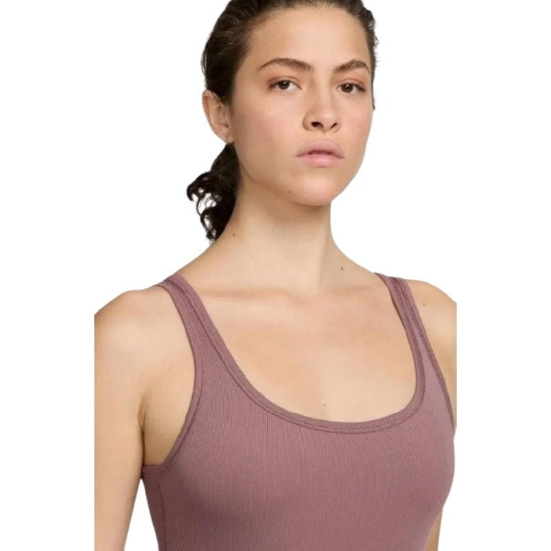 NIKE Women's One Dri-fit Scoop Neck Tank Dress XL Pink Mauve Stretch NWOT