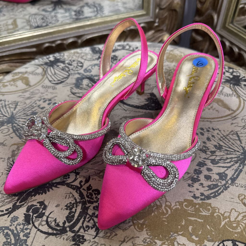 Lilly Pulitzer NEW Satin RS Slingback SHOES 6