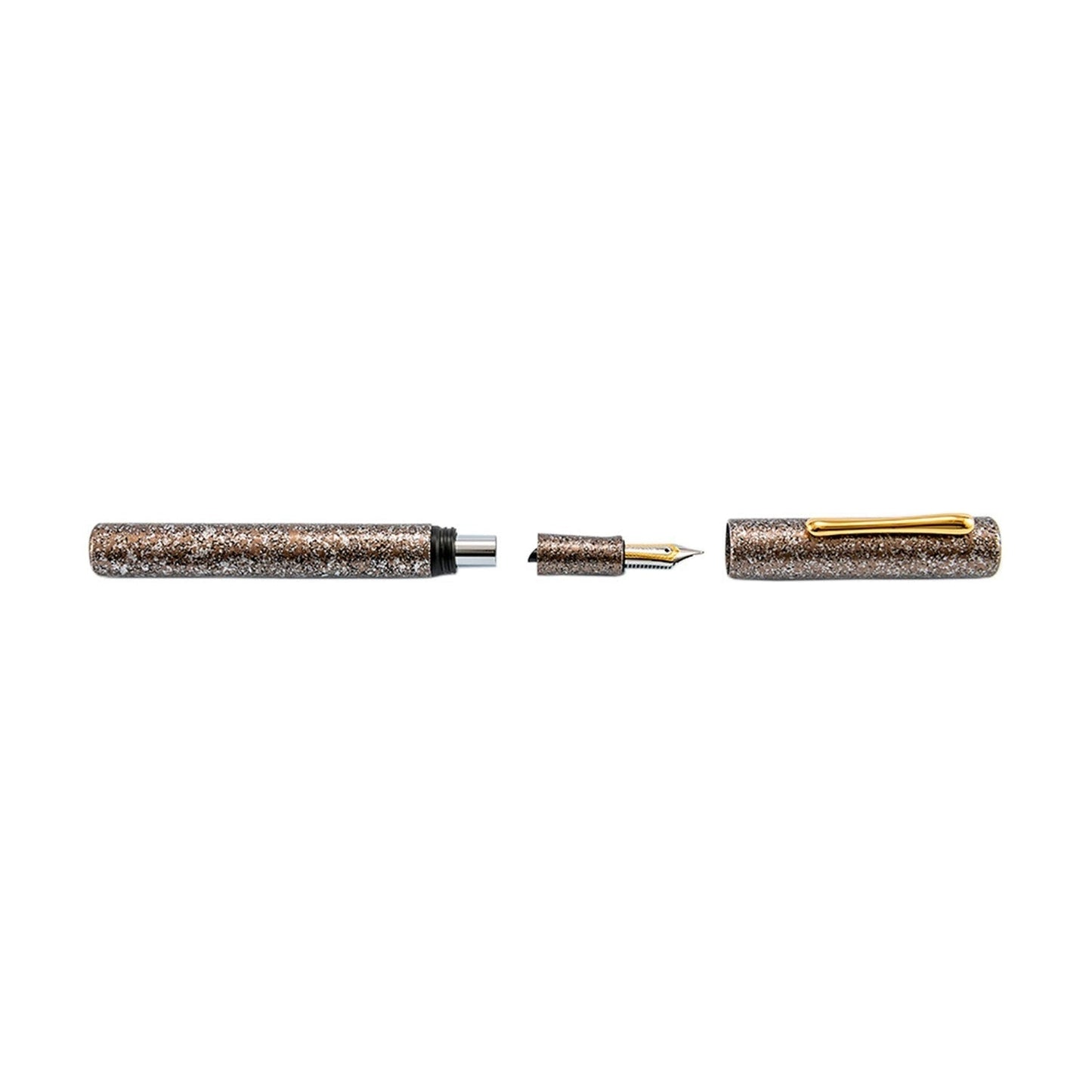 Taccia Granite Stone Fountain Pen - Brown GT