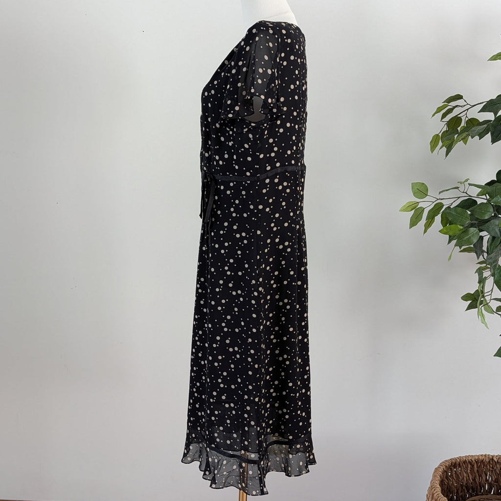 Vintage Silk Polkadot Bow Dress - 10