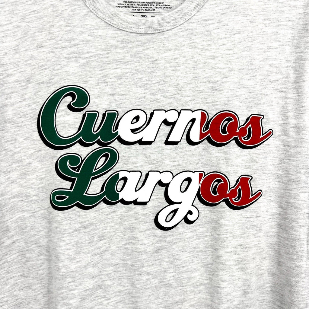 47 BRAND Mens Cuernos Lagros Texas Longhorn Shot Sleeve Tee Medium Grey NWT