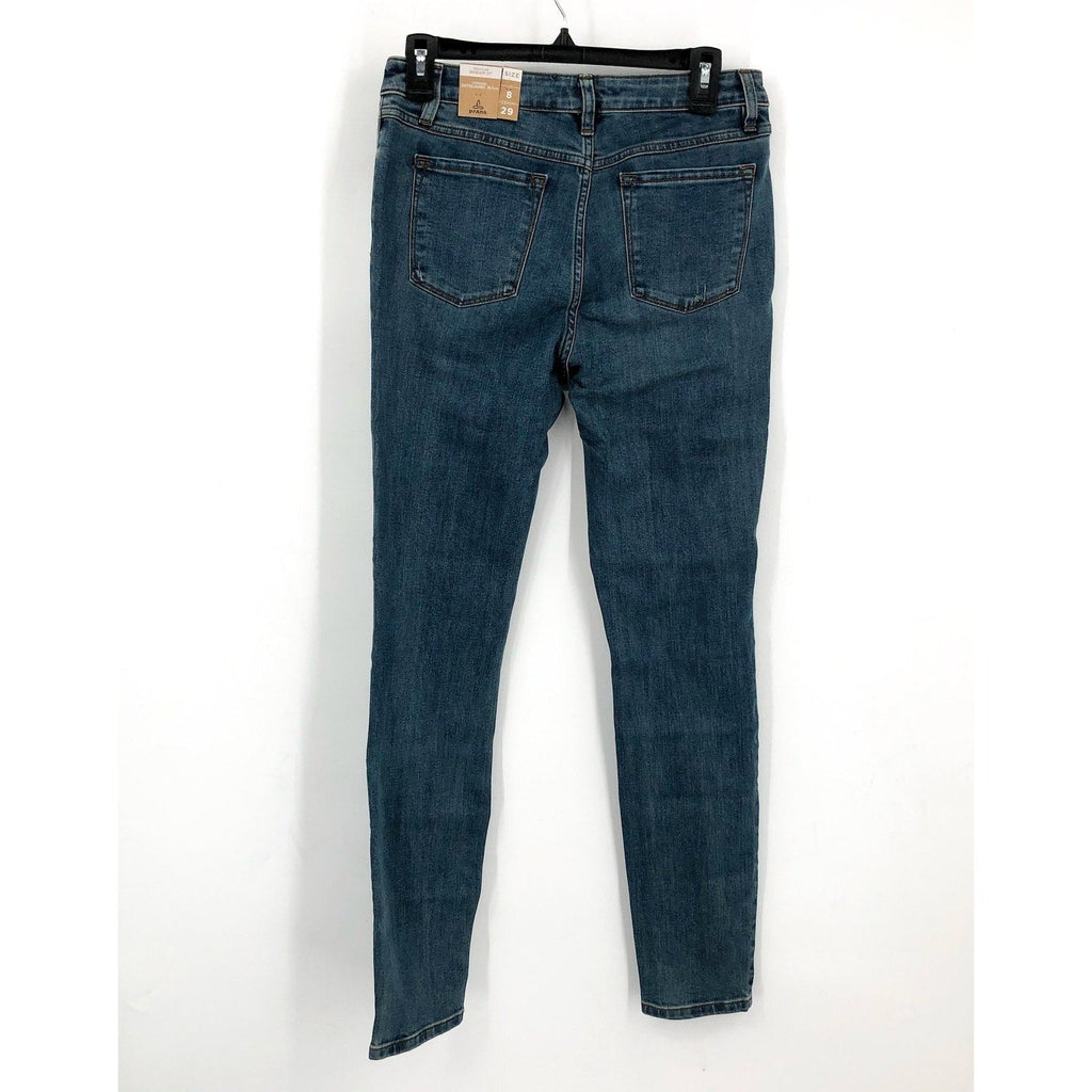PRANA Women's Sienna Skinny Jeans 29x31 US 8 True Blue Stretch Denim NWT