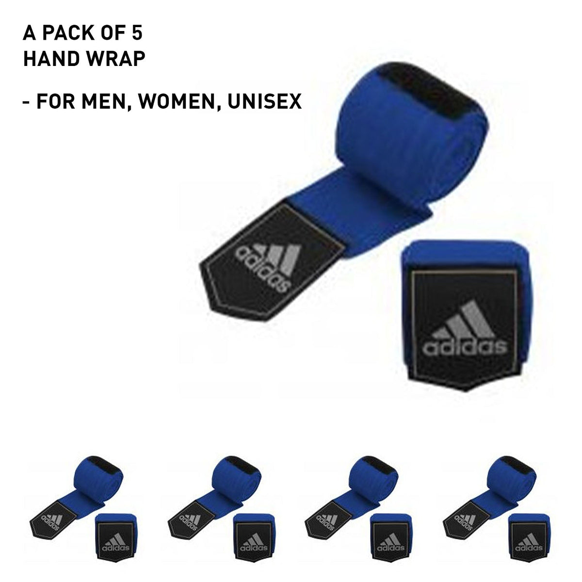 adidas Protective Boxing Hand Wraps - Pack of 5 Pairs Bundle Deal