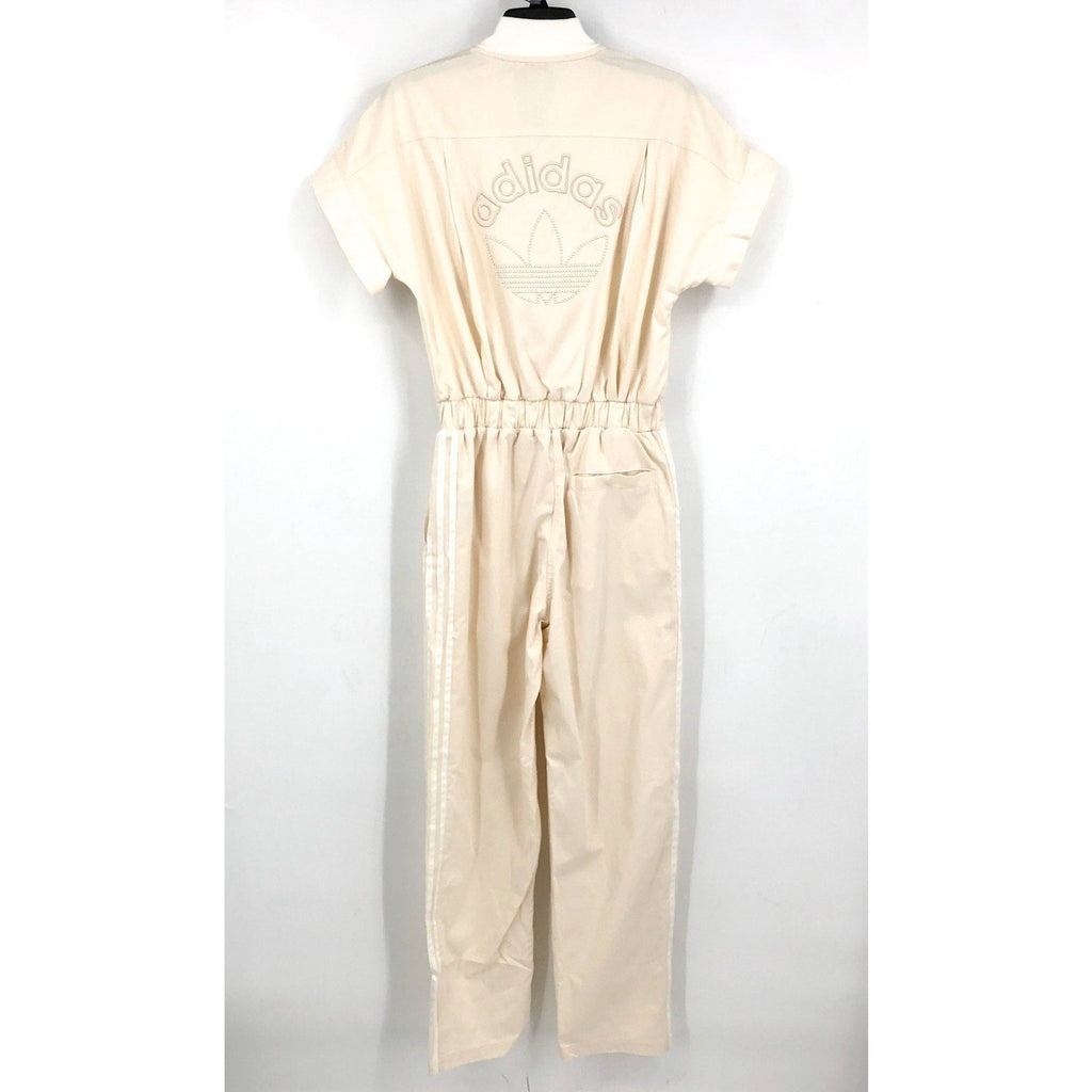 ADIDAS Women's Originals No-dye Jumpsuit Small Off-White Short Sleeve NWT
