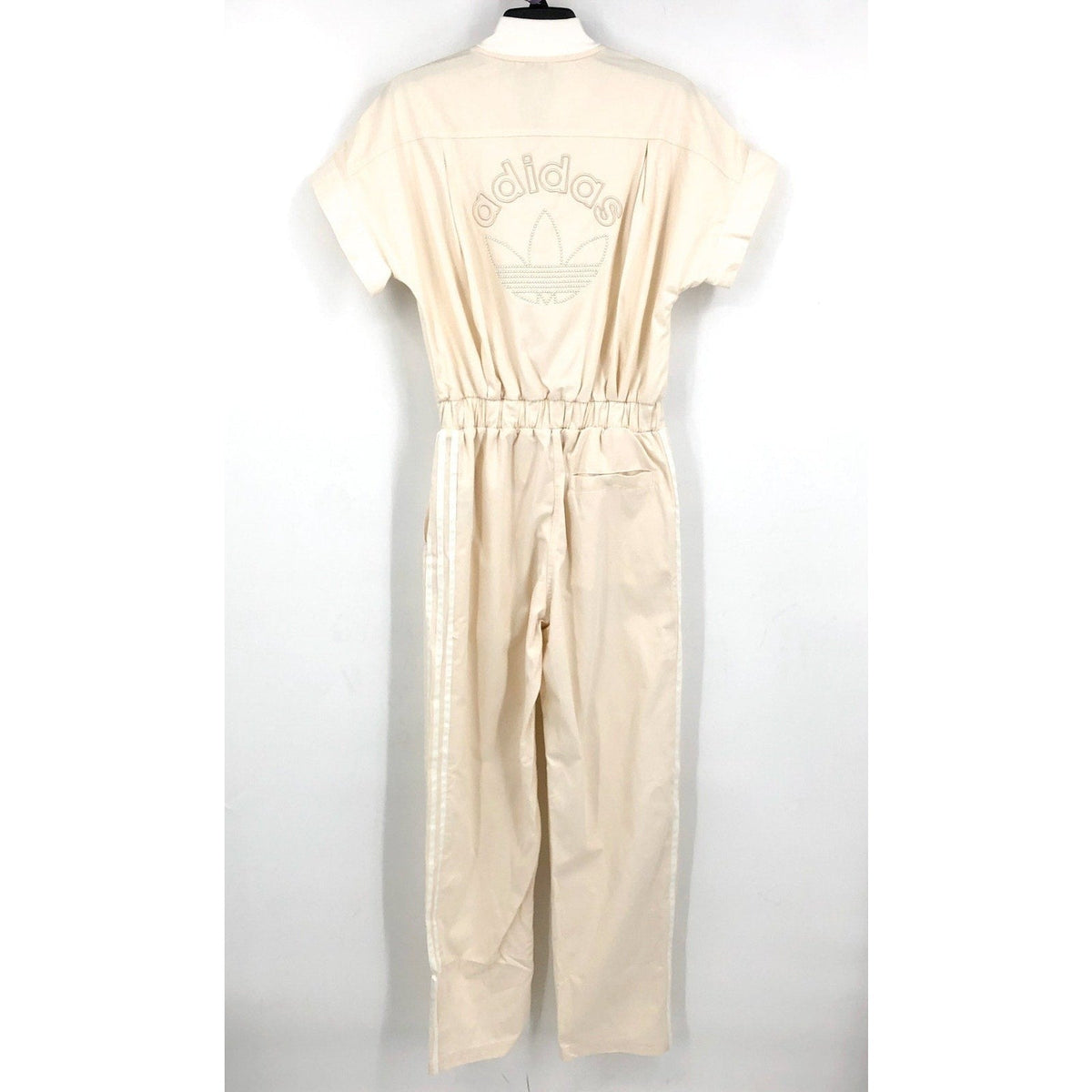 ADIDAS Women's Originals No-dye Jumpsuit Small Off-White Short Sleeve NWT