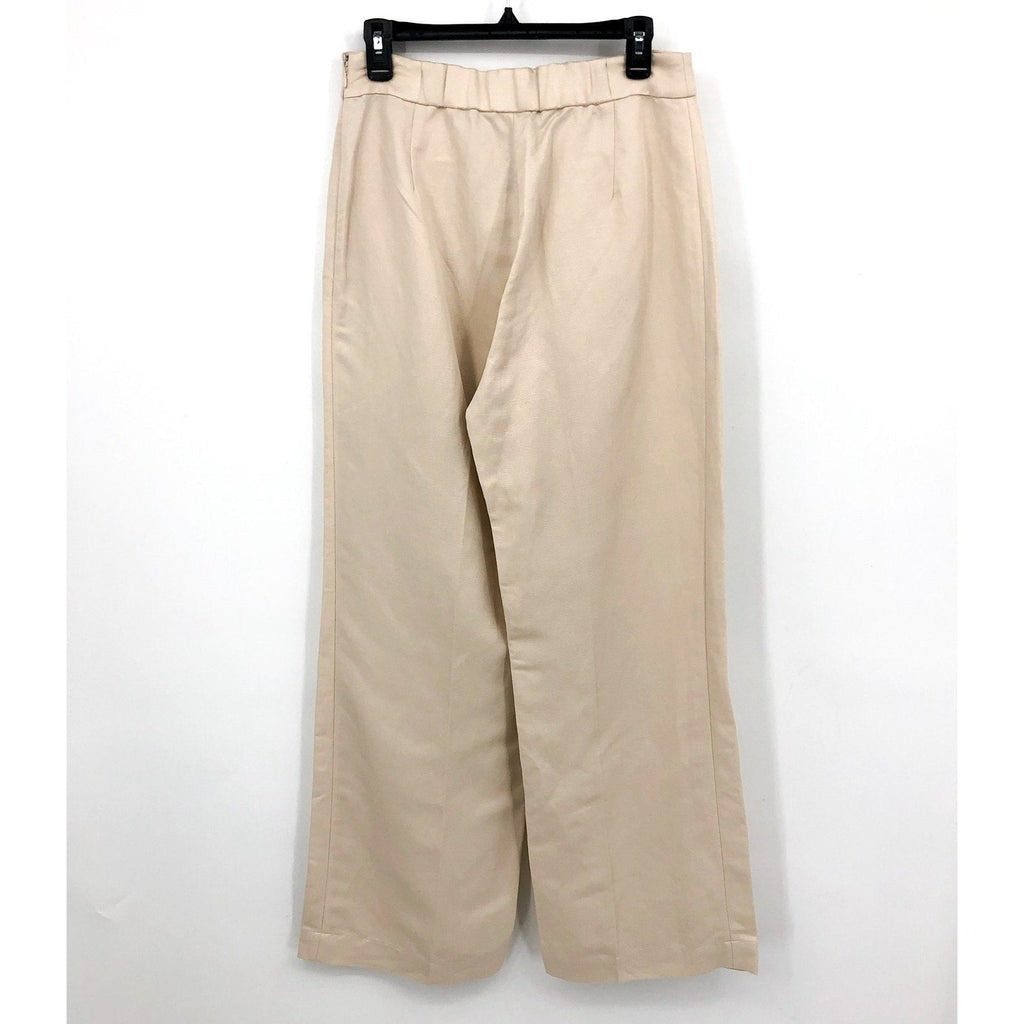 & Other Stories Women's Wide Leg Pants Size 8 Light Beige Linen Blend NWT
