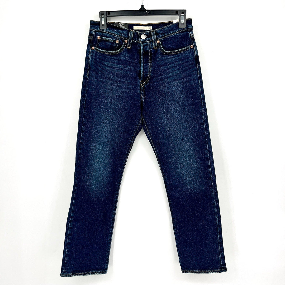 Levi's Womens Wedgie Straight Ankle Jeans 27x28 Indifferent Indigo 349640217 NWT