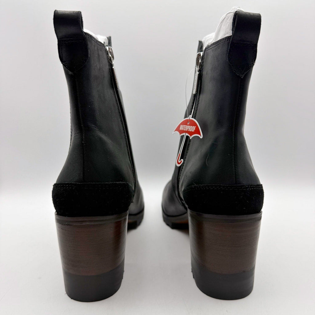 Blondo Womens Rai Ankle Boots Size 8.5 M Black Leather Waterproof NIB
