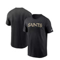 NIKE Mens New Orleans Saints Wordmark Essential Tee Large Black NWT N199-00A
