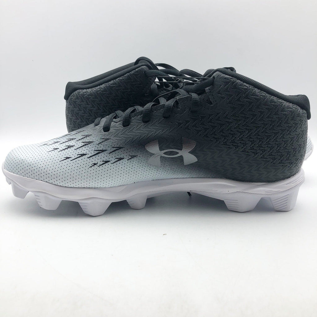 Under Armour Spotlight Franchise RM 4.0 Football Cleats Mens 10 Black White NWOB