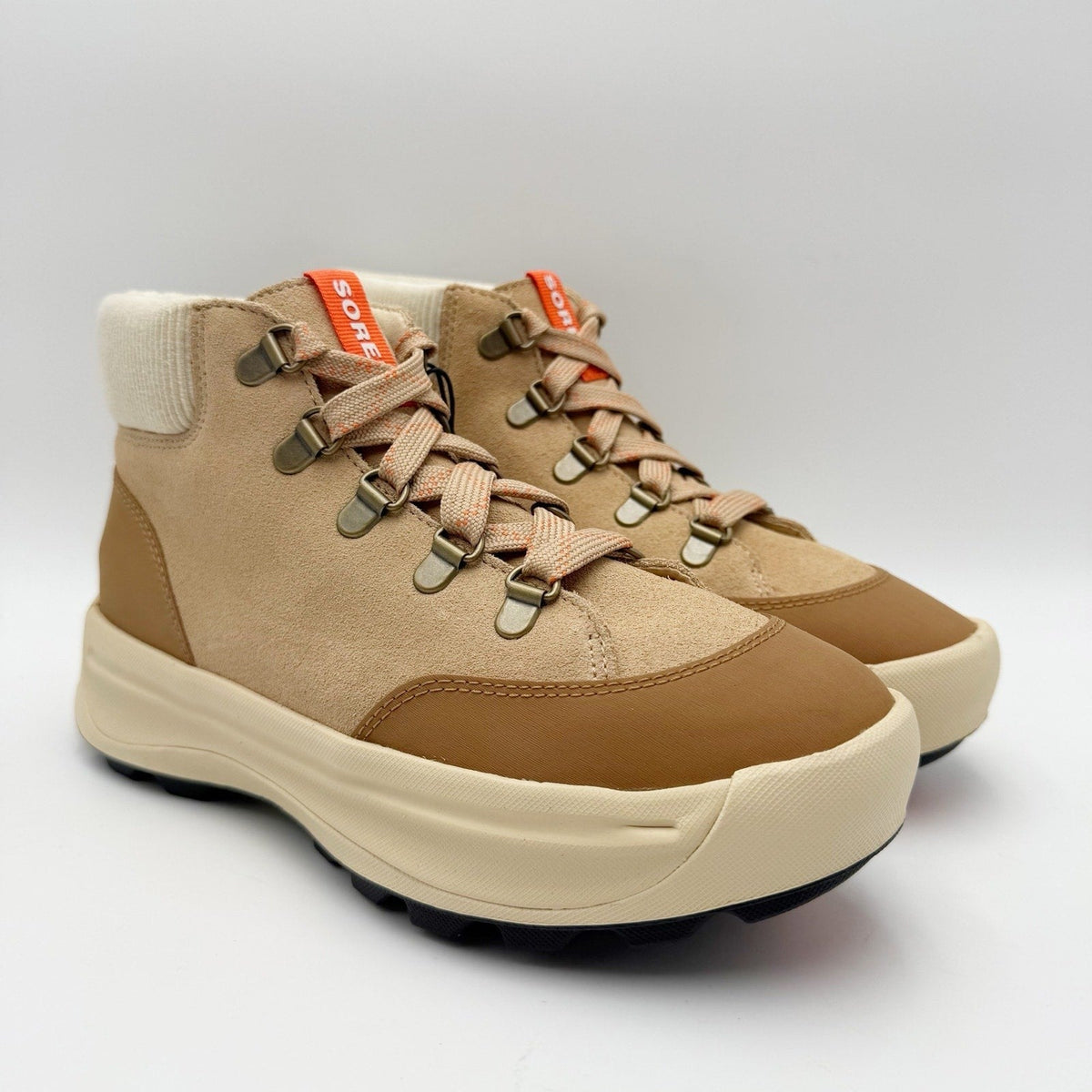Sorel Womens ONA 503 Hiking Shoes Size 8 Tan Multicolor Suede Waterproof NIB