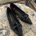 Stuart Weitzman Patent Pointed Toe Loafers SHOES 6.5