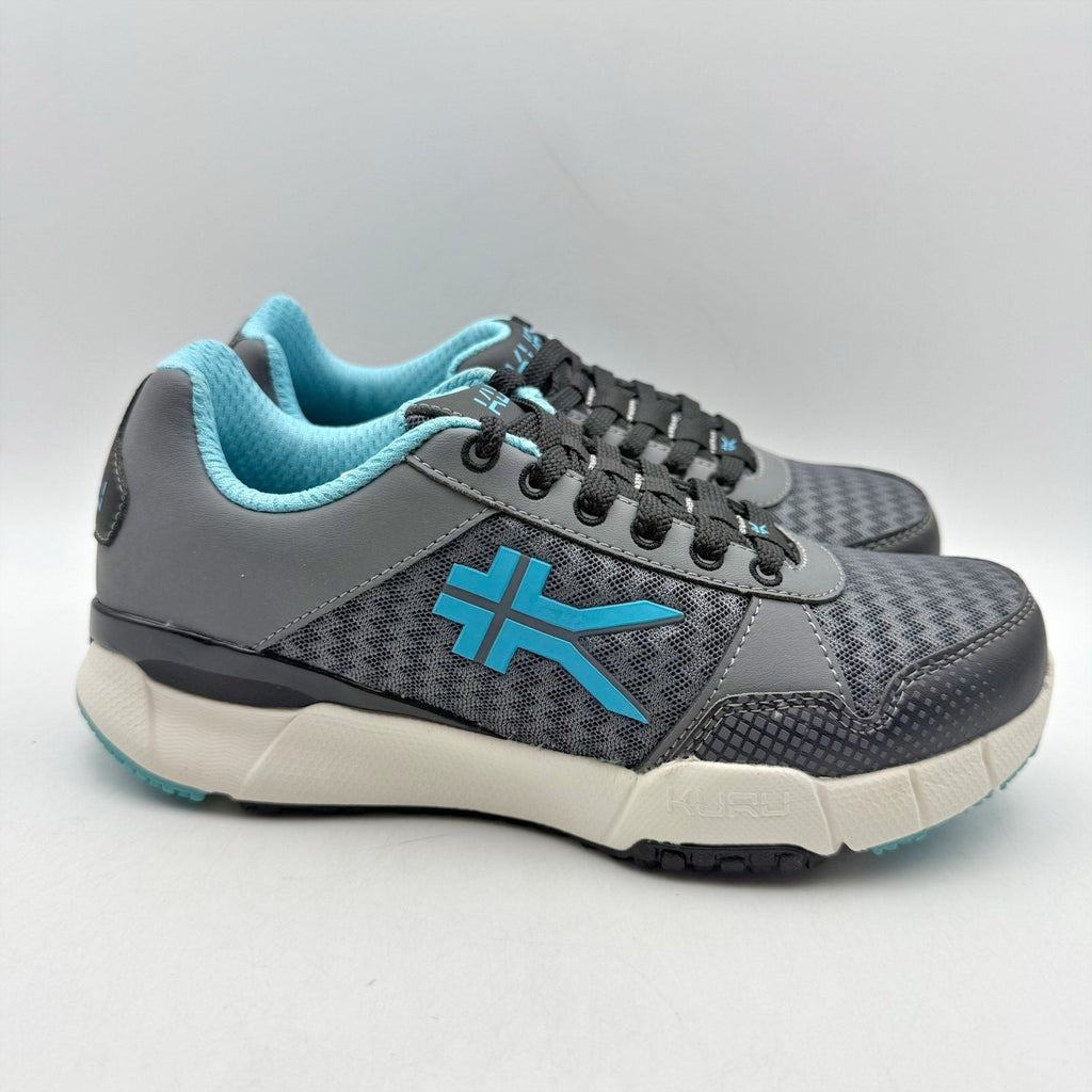 Kuru Womens Quantum Walking Sneakers Size 5 WIDE White Blue Athletic NWOB