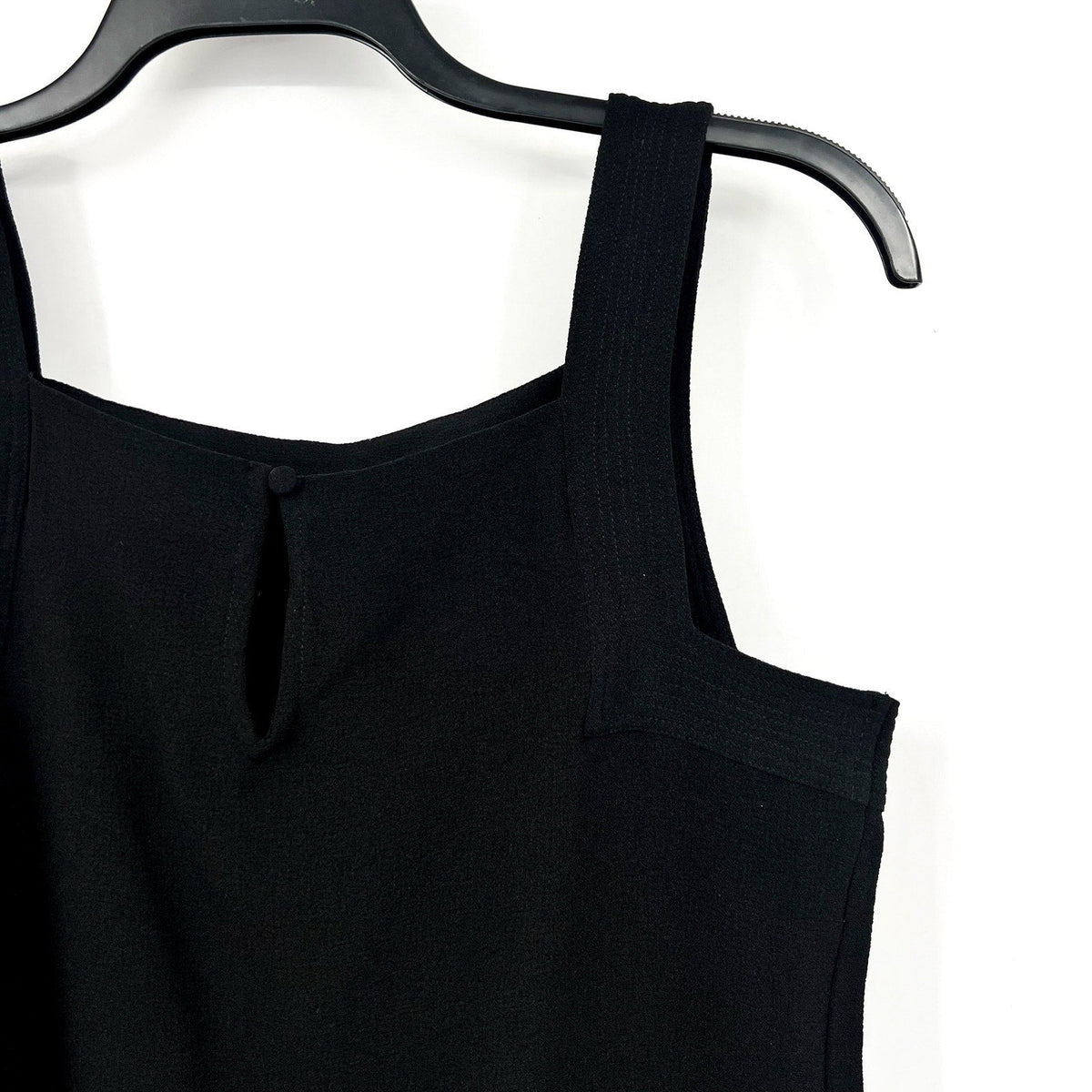 CECE Women's Square-Neck Tank Top Medium Rich Black Sleeveless NWT
