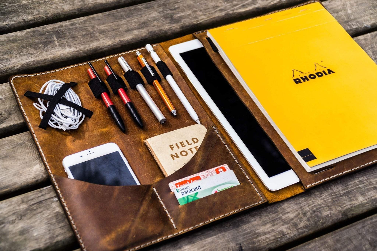 Leuchtturm1917 A4 - A4+ Leather Cover Portfolio - Crazy Horse Brown