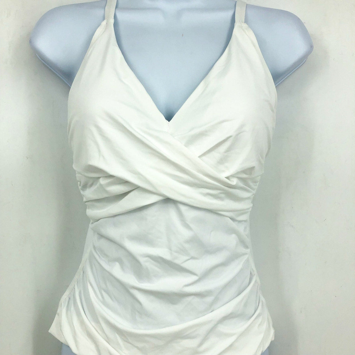 TOMMY BAHAMA Pearl Over the Shoulder Cross Front One-Piece Size 4 White NWT