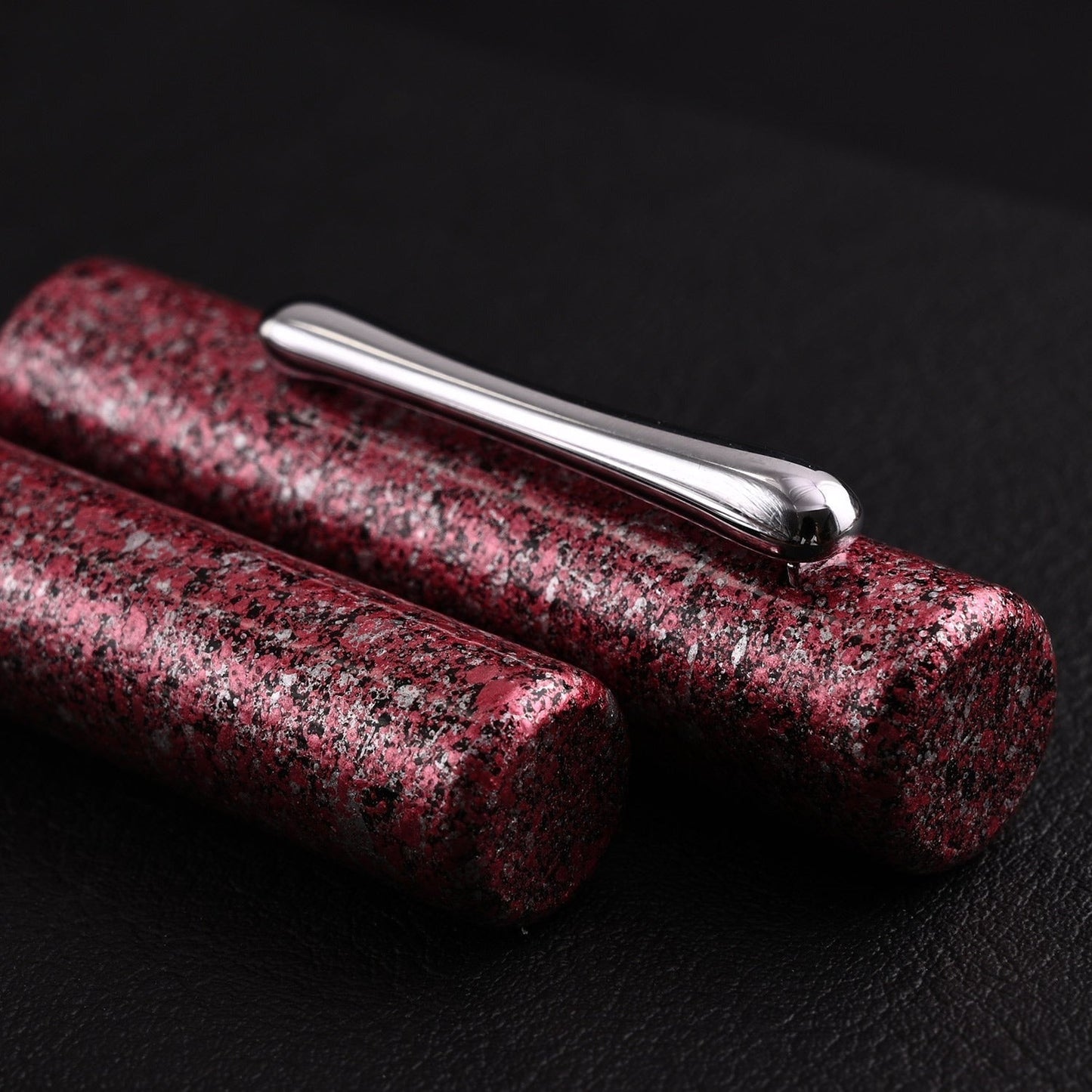 Taccia Granite Stone Fountain Pen - Red CT