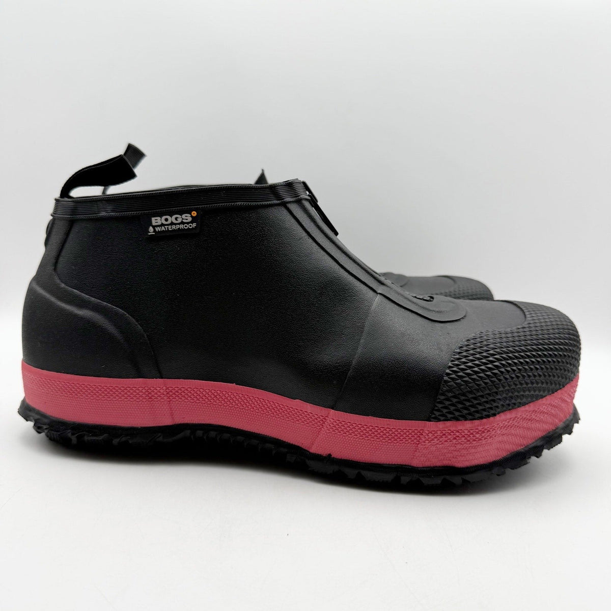 Bogs Overshoe Zip Work Shoes MENS 7 WOMENS 9 Black Composite Toe Waterproof NIB