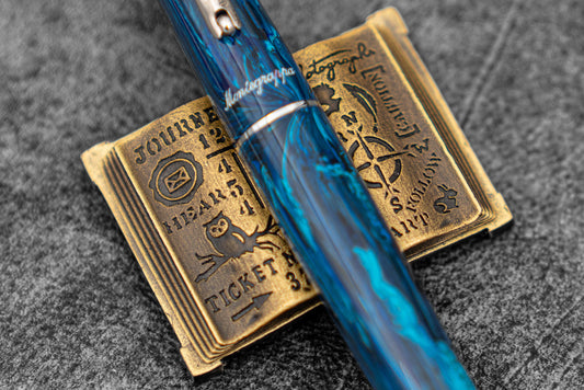 Sepia "Listen to your heart" Brass Pen Stand