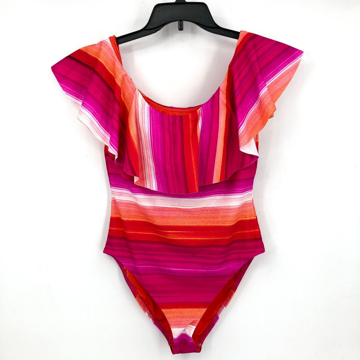 TRINA TURK Womens Solstice One Piece Swimsuit Size 6 Pink Off The Shoulder NWT