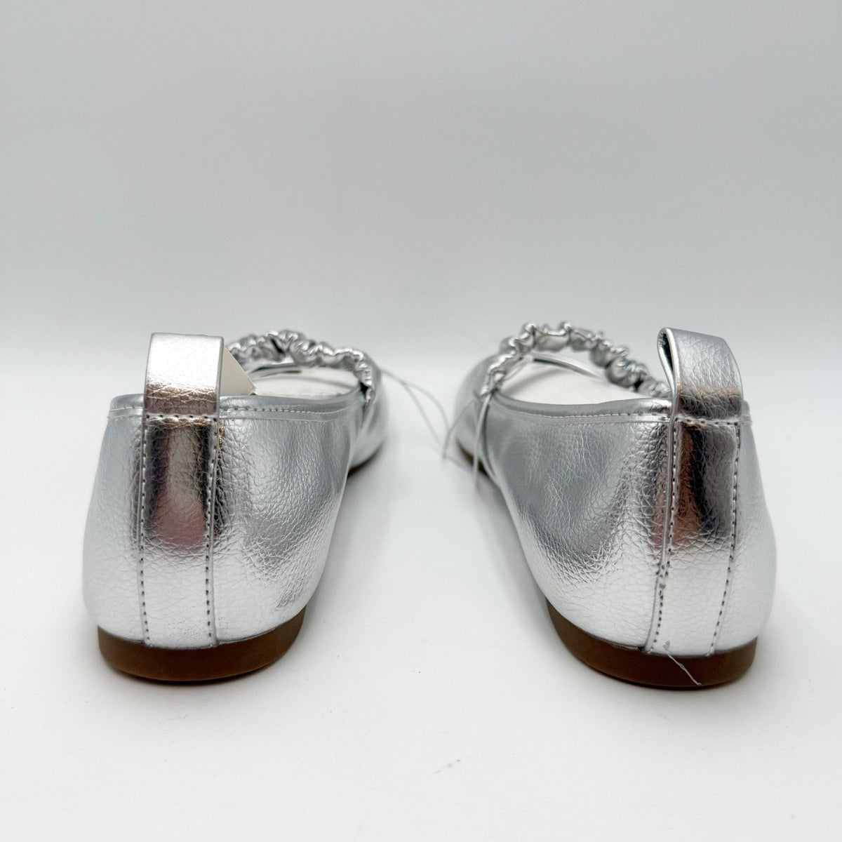 MIA Womens Uliana Ballet Flats Size 8.5 M EU 39 Silver Leather NWOB