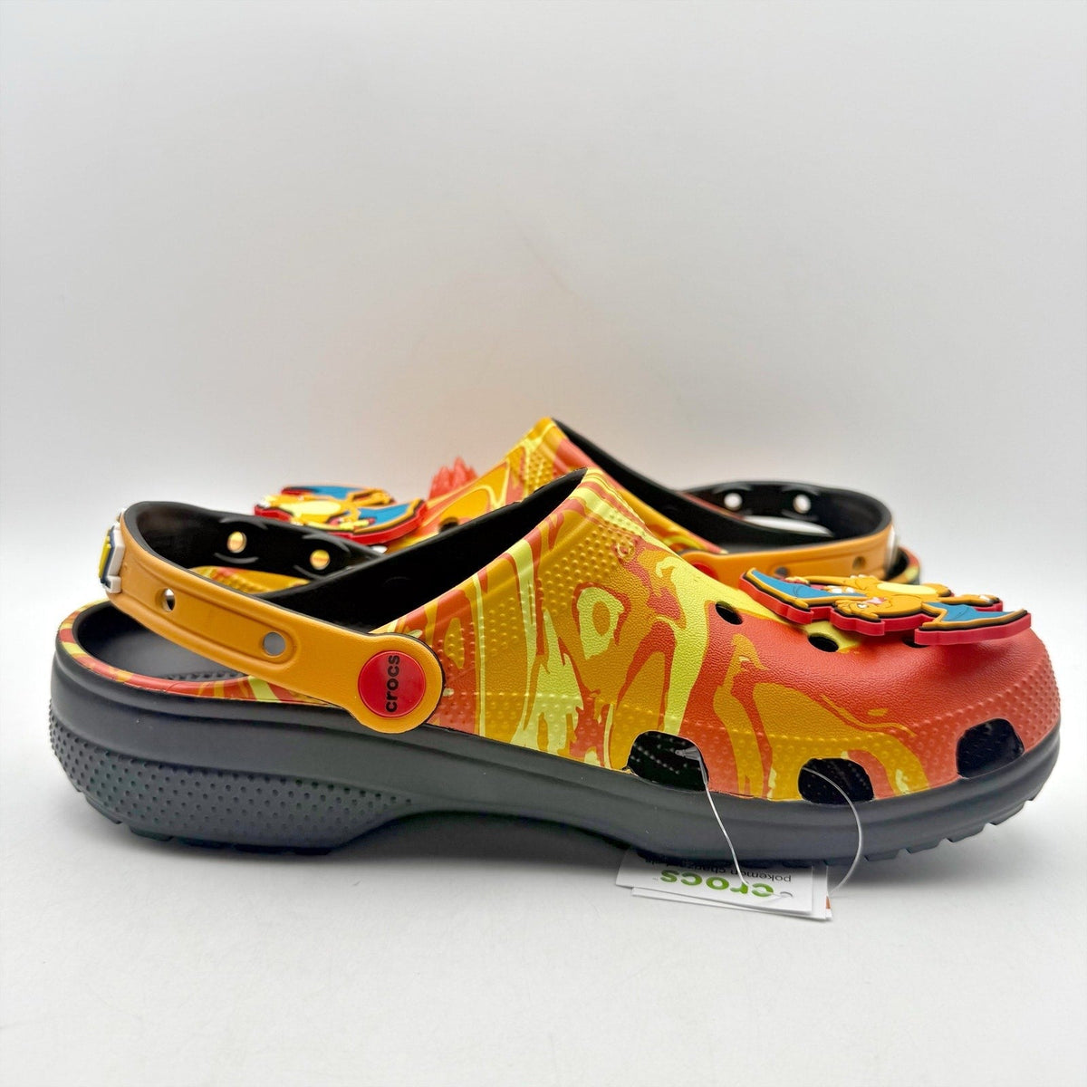 Crocs Classic Pokemon Charizard Clogs Mens 10 Womens 12 Orange Black NIB