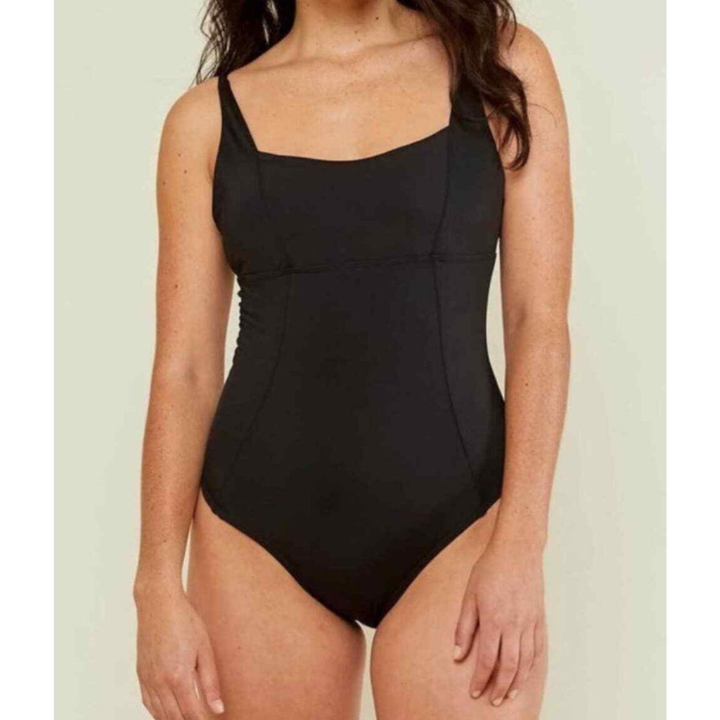 ANDIE SWIM Women's Havana One Piece Swimsuit XL US 16 Black Square Neck NWT