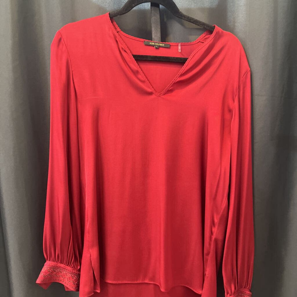Kobi Halpren LS Silk V Neck TOPS S