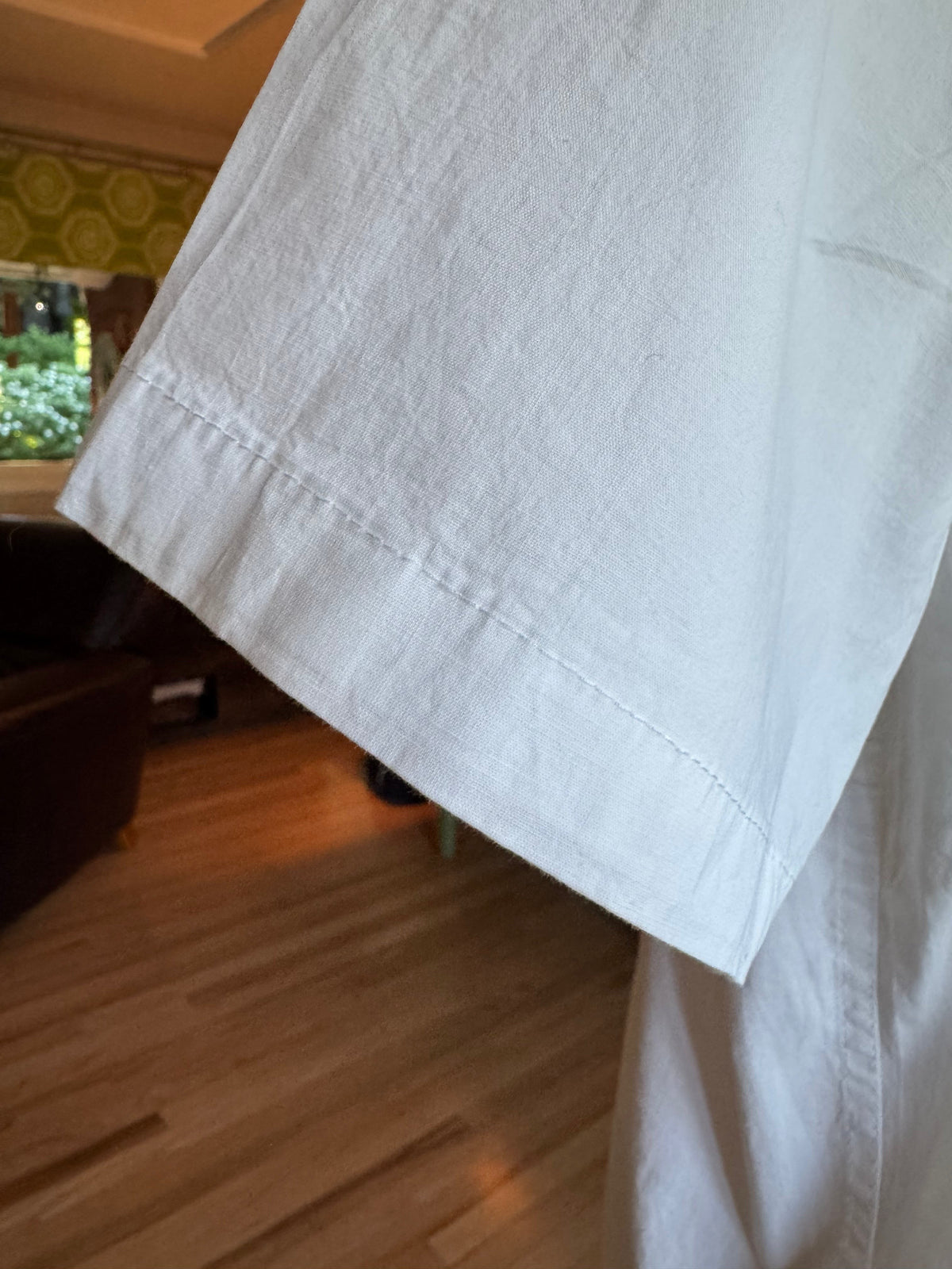 Bailey - White - Brand New Gap Upcycled Men's shirt with Ruffle Collar Short Sleeve