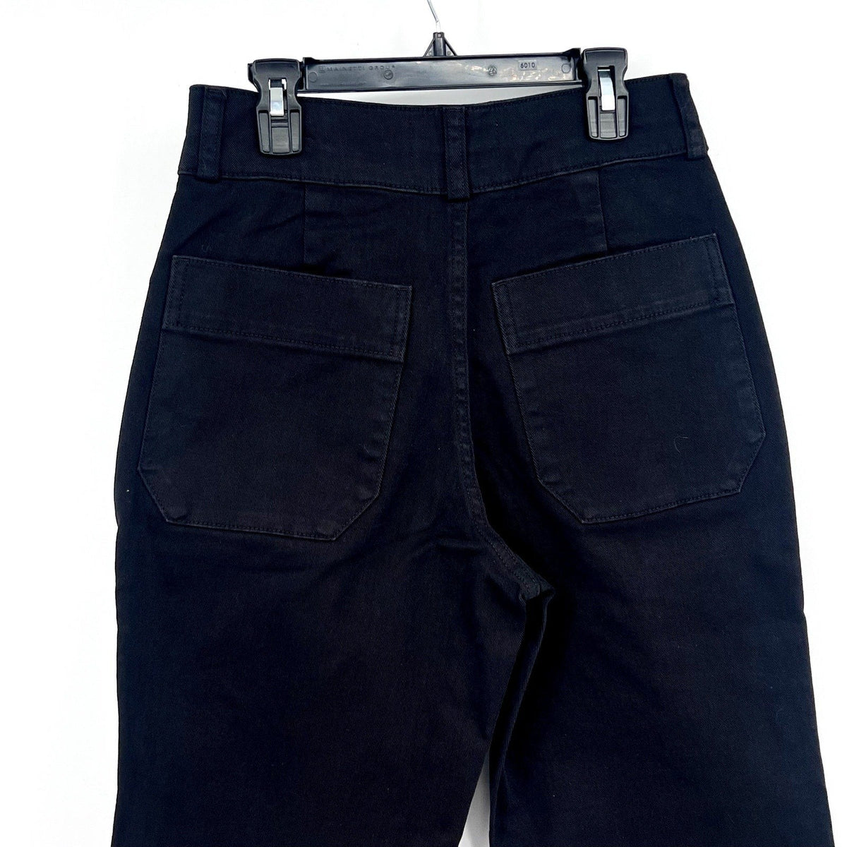 EVERLANE Women's The Organic Straight-Leg Pants Size 2 Black Utility Pockets NWT
