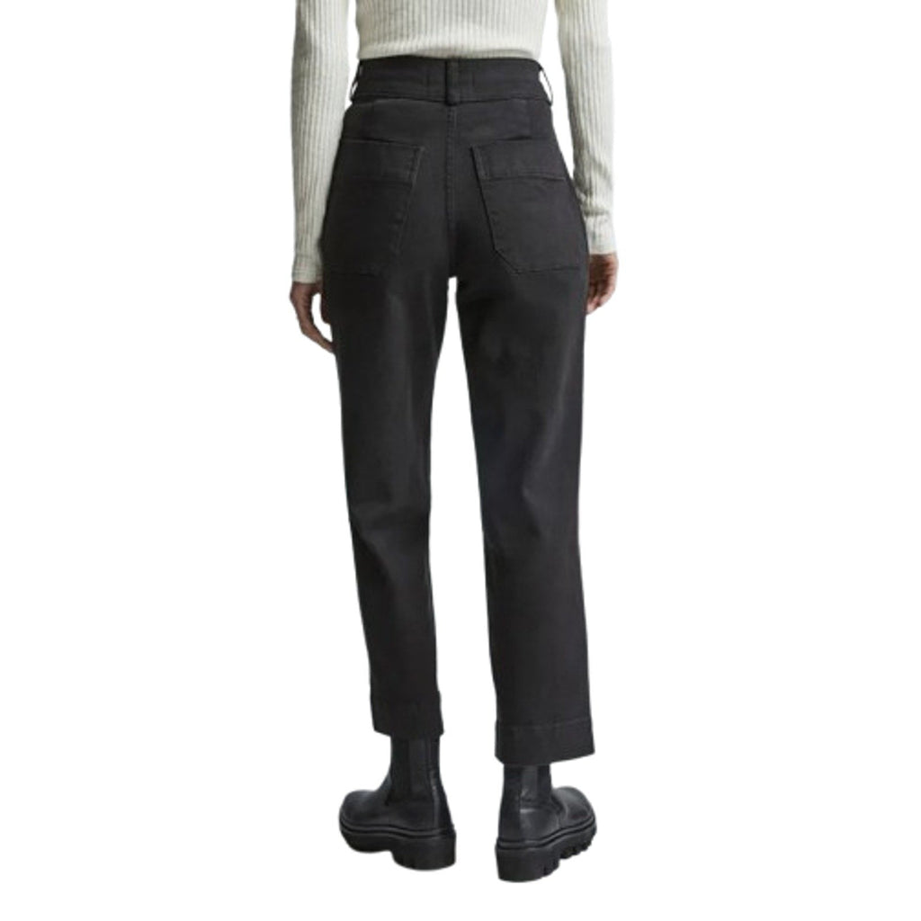EVERLANE Women's The Organic Straight-Leg Pants Size 2 Black Utility Pockets NWT