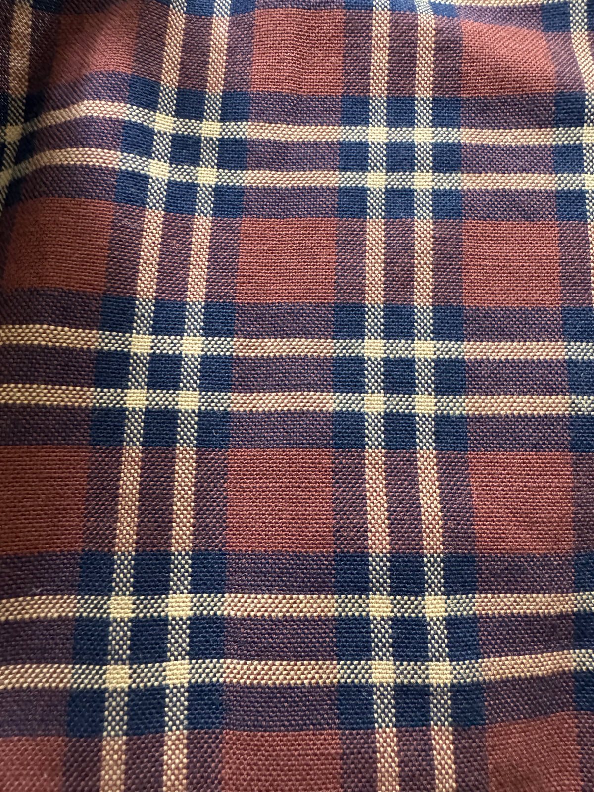 Brand Gap - Wine, Navy and Camel Plaid Long Sleeve - Multiple Sizes