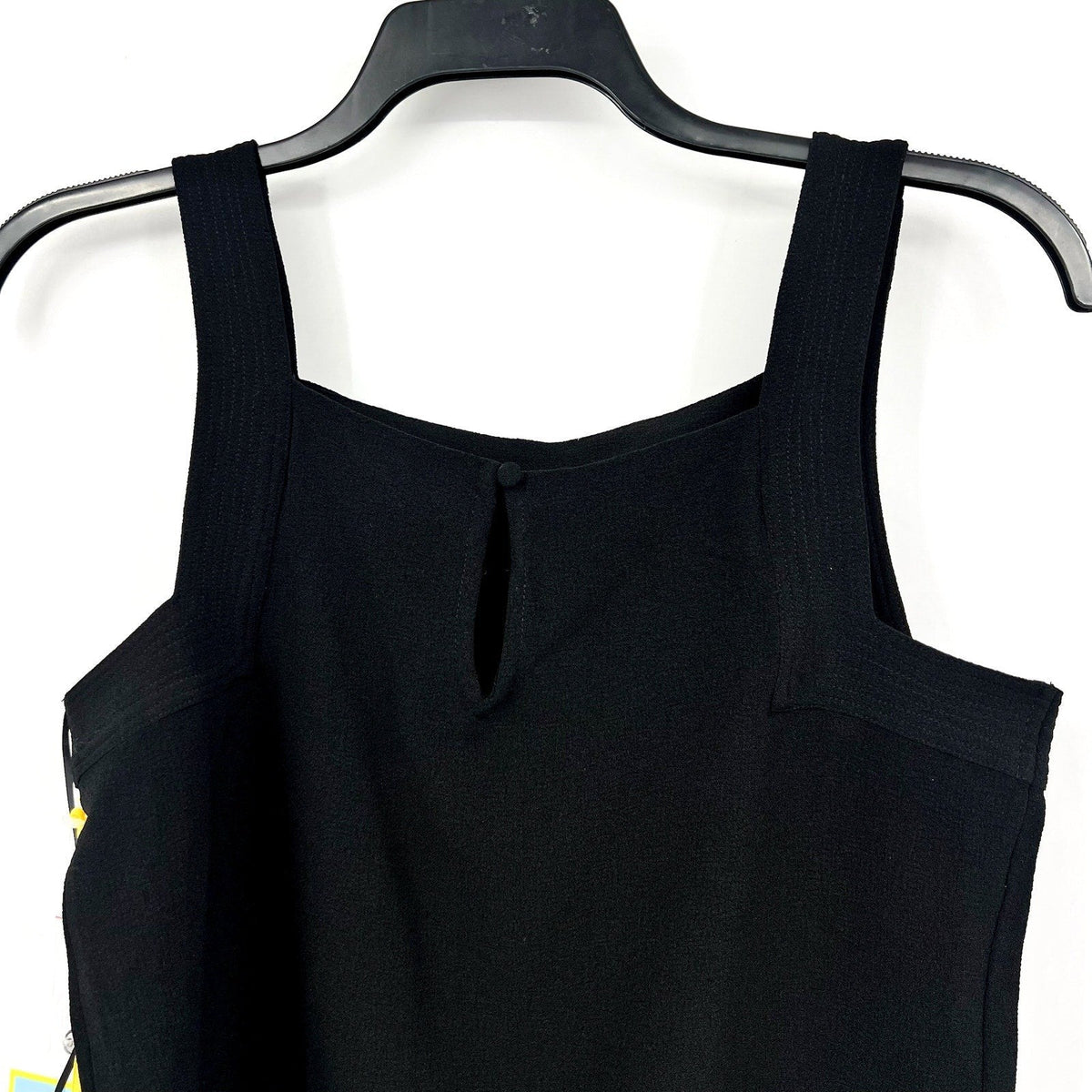 CECE Women's Square-Neck Tank Top Medium Rich Black Sleeveless NWT