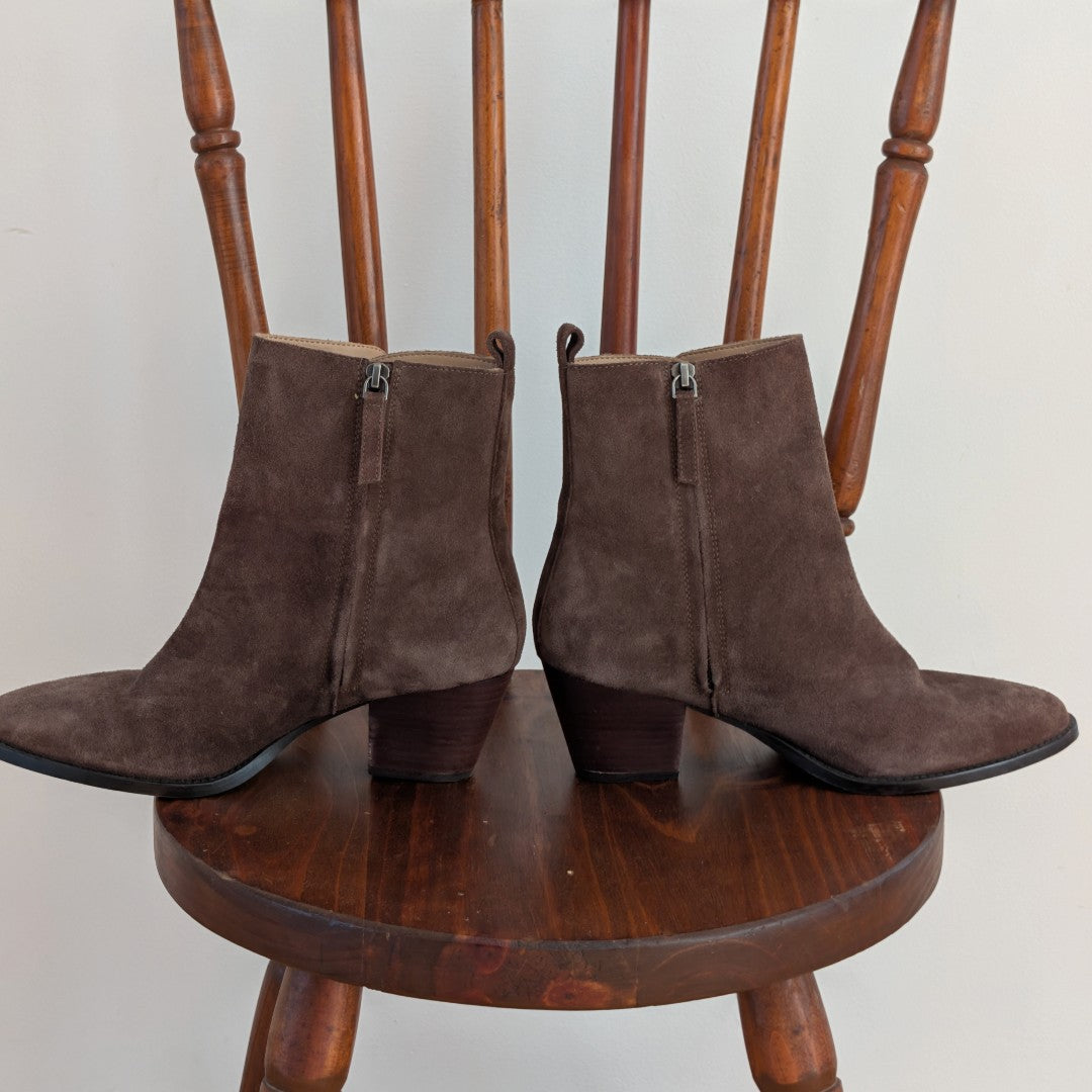 Banana Republic Booties Western Suede Olive - 9