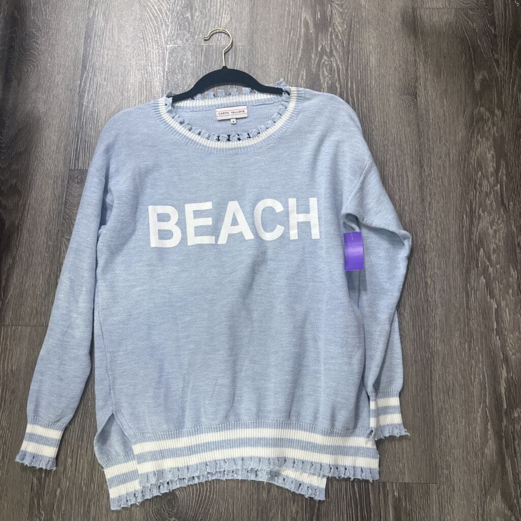 Caryn Vallone BEACH Graphic Sweater SWEATERS S