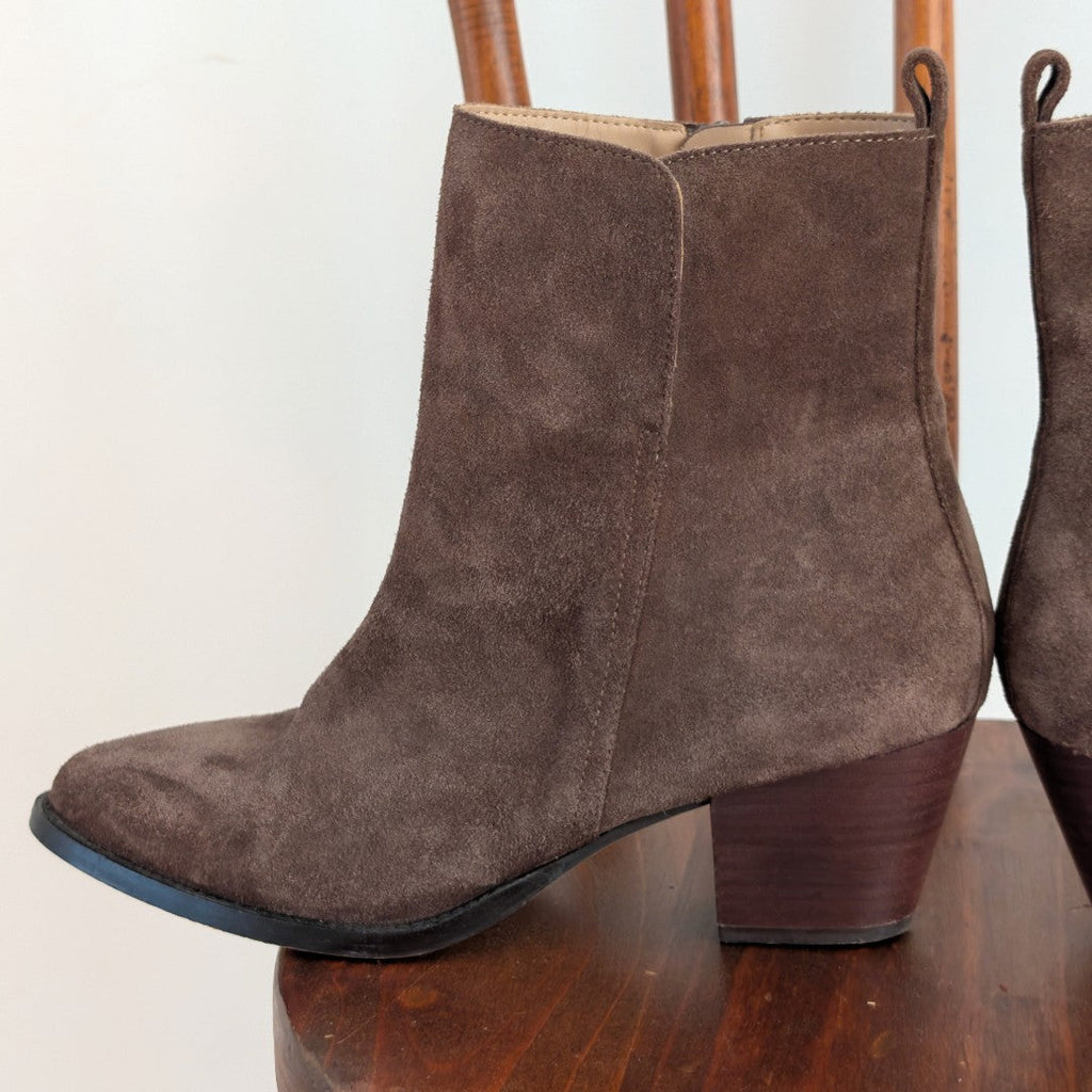 Banana Republic Booties Western Suede Olive - 9