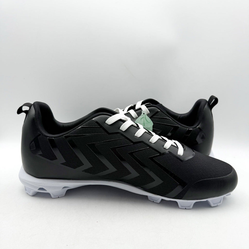 Rawlings Mens Savage Low Baseball Cleats Size 12 EU 46 Black White Athletic NWOB