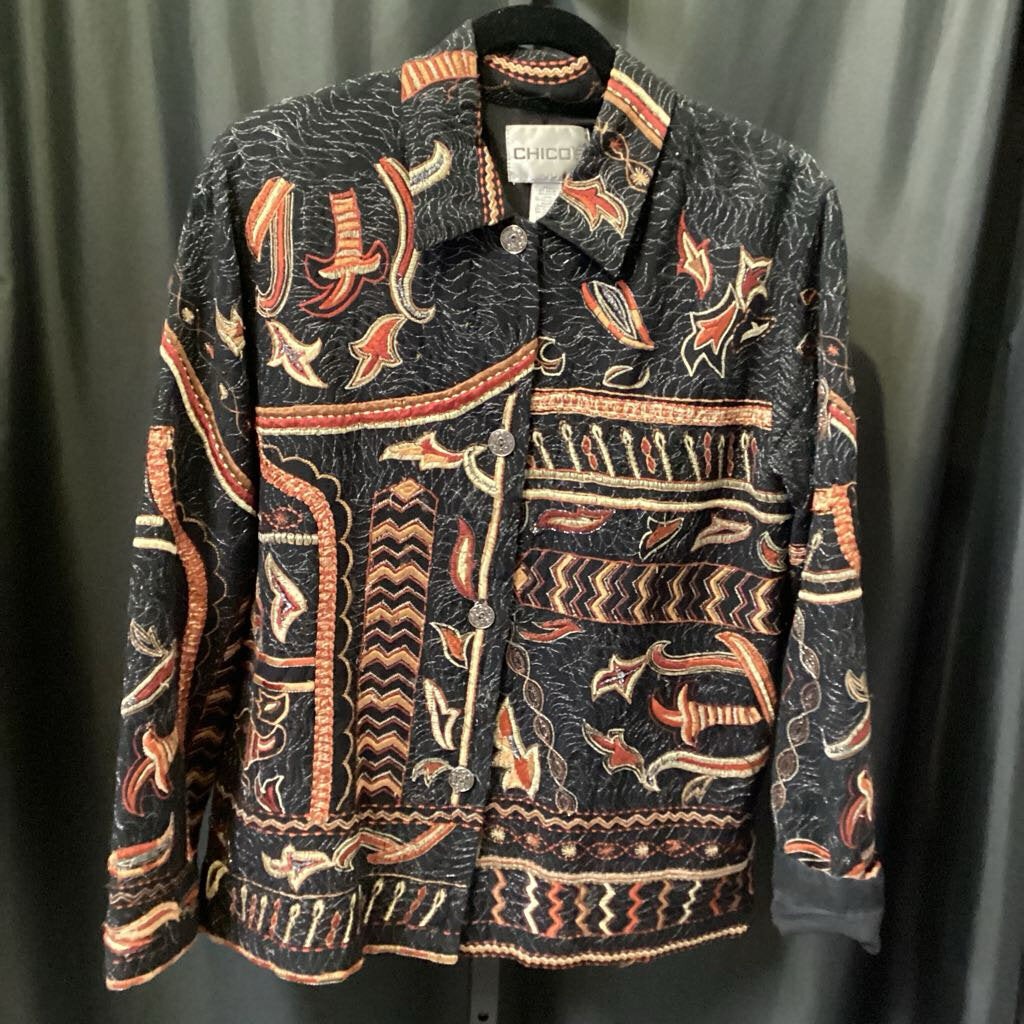 Chicos Embroidered Blazer JACKETS 1