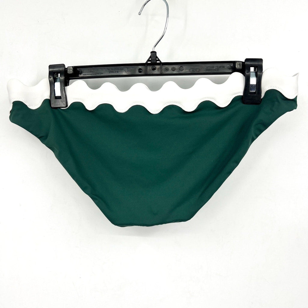 SEAFOLLY Women's Gia Ric Rac Hipster Bikini Bottom Size 8 Green White NWT