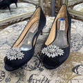 Badgley Mischka NEW Satin w/ RS SHOES 6