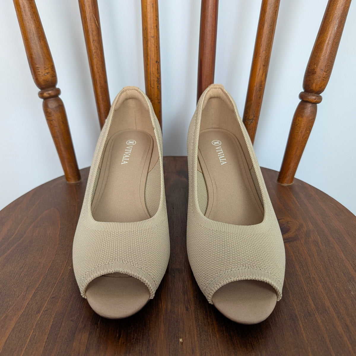 Vivaia Tamia Peep Toe Wedges - EU 38.5/US 7.5