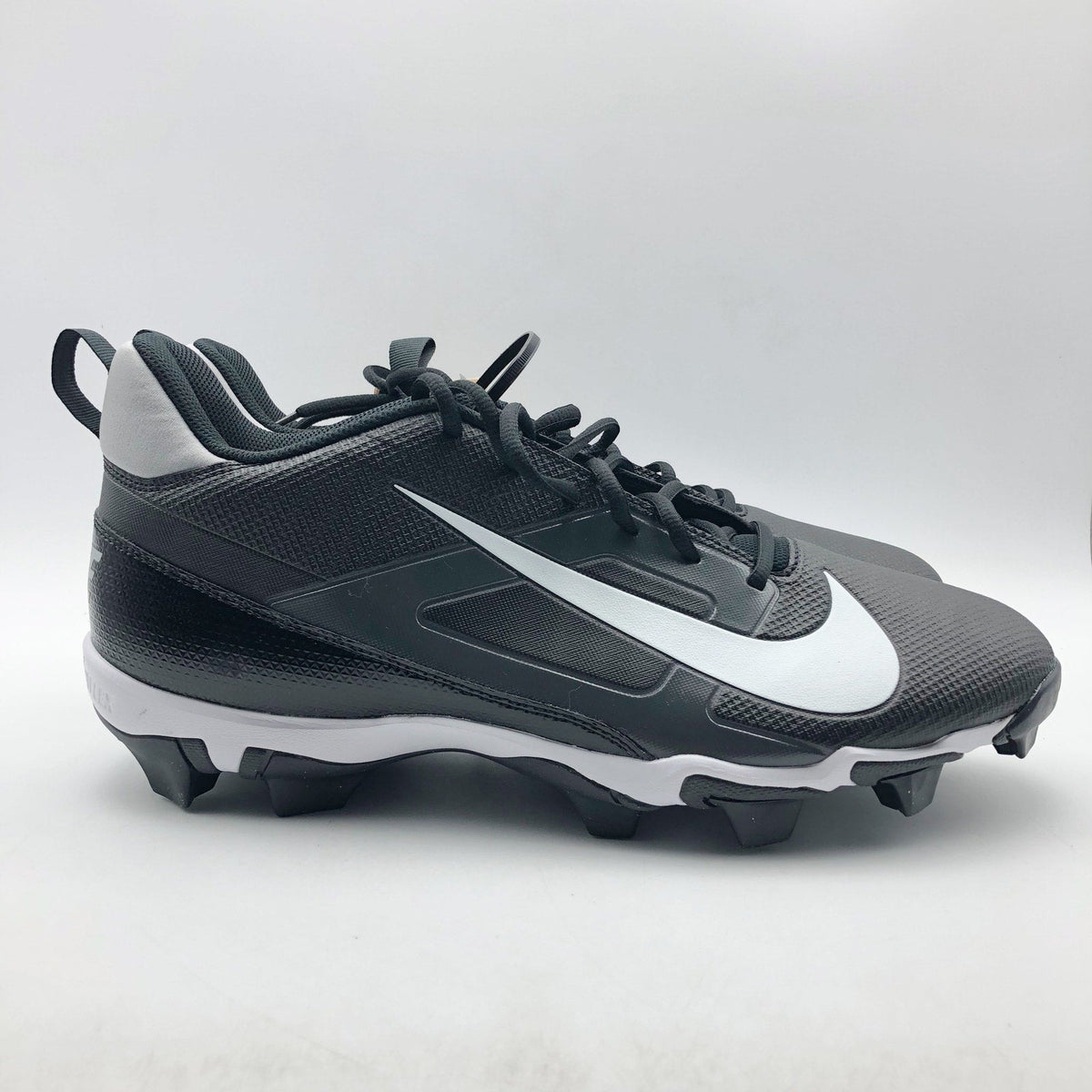 Nike Men's Alpha Menace 4 Shark Football Cleats Size 11.5 Black Grey White NWOB