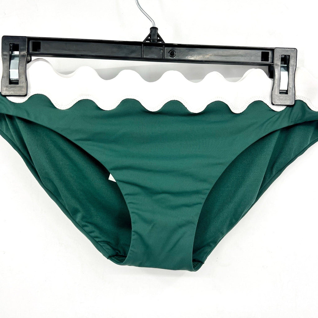 SEAFOLLY Women's Gia Ric Rac Hipster Bikini Bottom Size 4 Green White NWT
