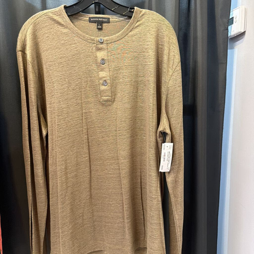 BR 3 Button L/S Tee MENS SHIRTS Large