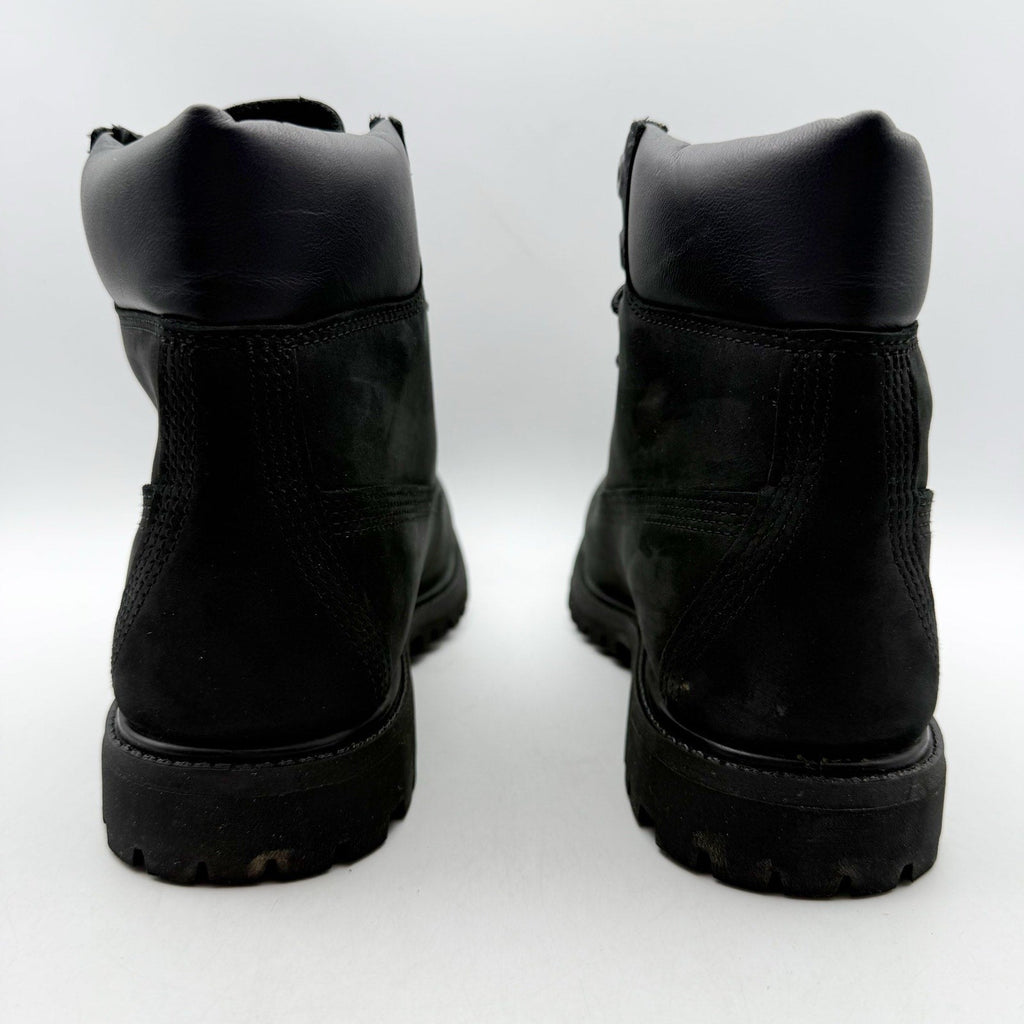 Timberland Premium Womens 6" Ankle Boots Size 6.5 Black Nubuck Leather WP NIB