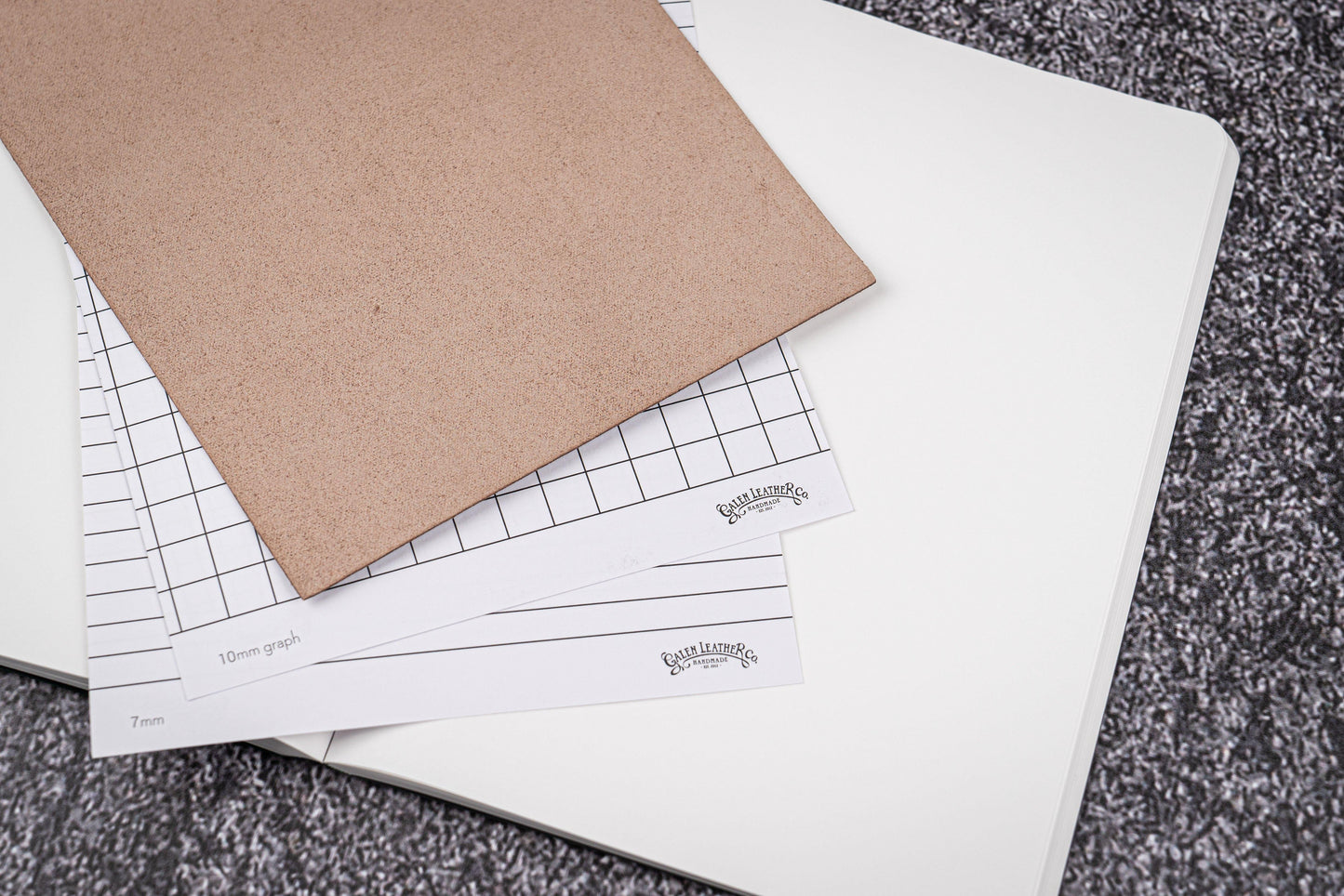 Leather Notebook B6 - Tomoe River Paper - Crazy Horse Forest Green