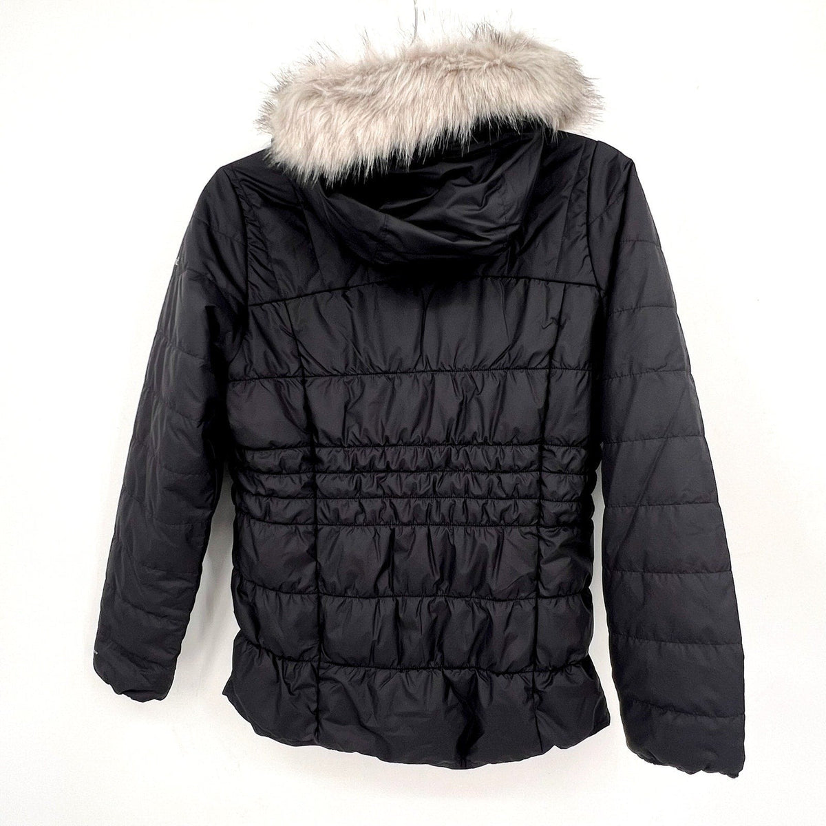 COLUMBIA Women's Sparks Lake III Jacket Medium Black Faux Fur Hood NWOT
