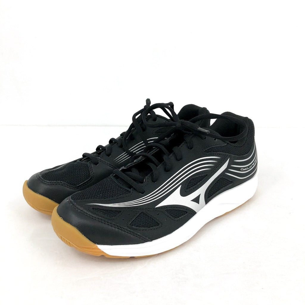 MIZUNO Womens Cyclone Speed 3 Volleyball Shoes Size 6 Black Silver Lace Up NWOB